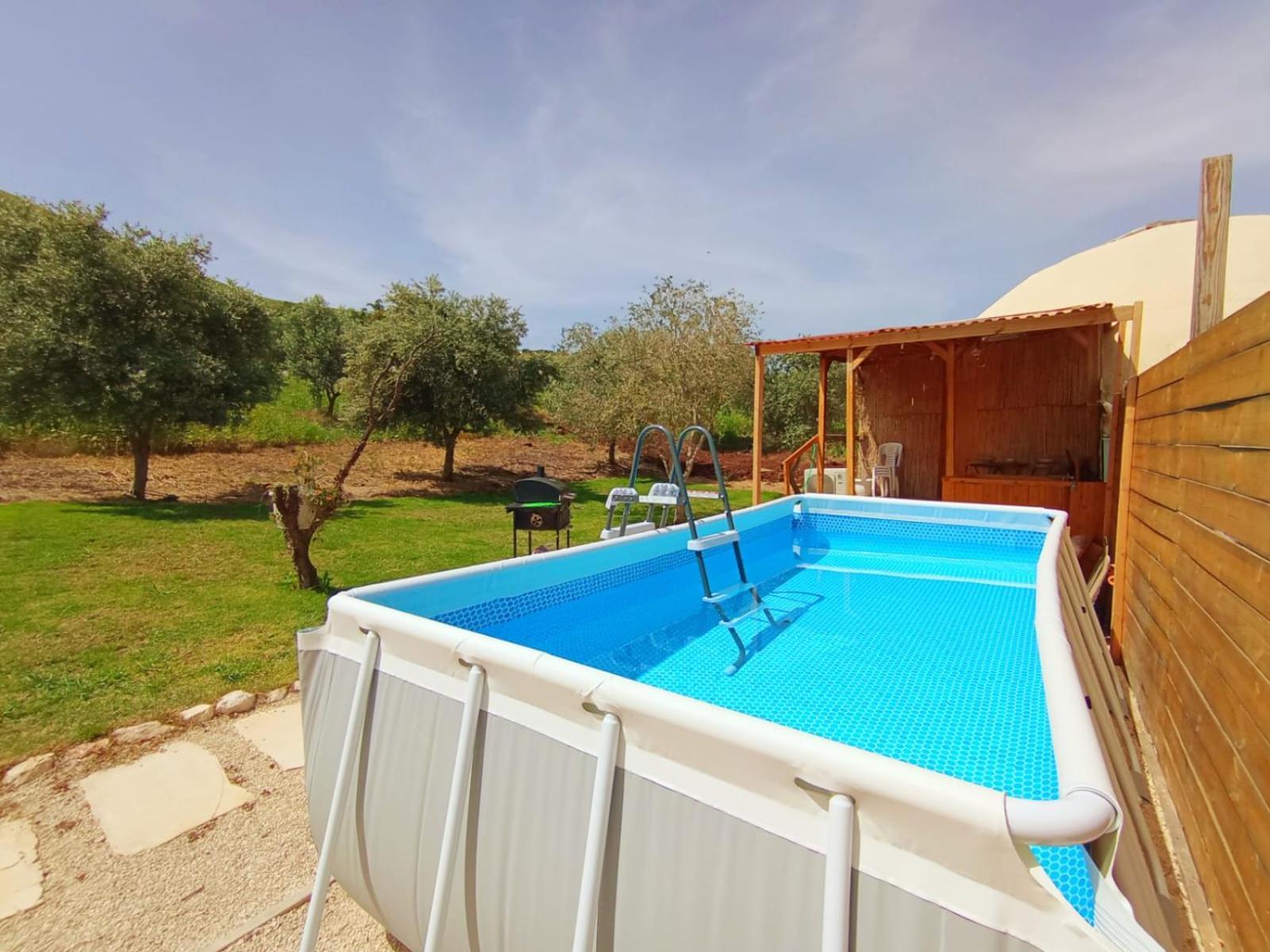 Olive Dome - כיפה גיאודזית ענקית ומודרנית בין עצי הזית Hotel Yavne'el Bagian luar foto